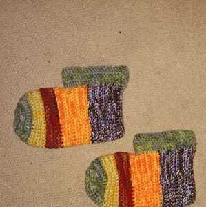 knitted socks or flip cover for boots or shoes